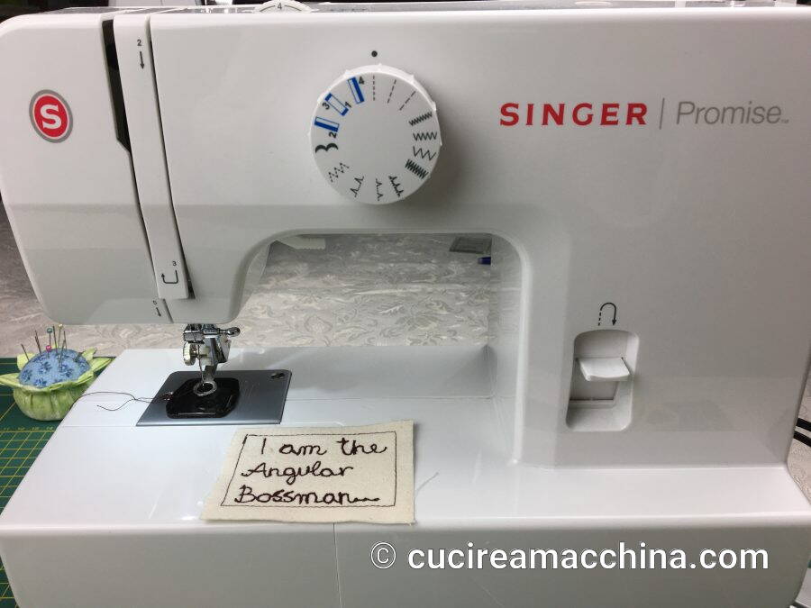 Come cucire le scritte con la macchina meccanica