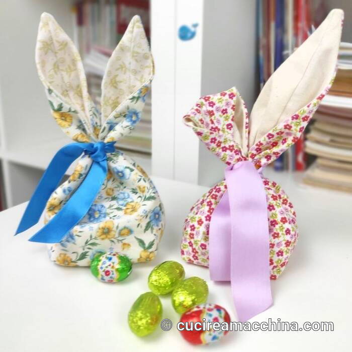 Come cucire un sacchetto a forma di coniglietto per Pasqua